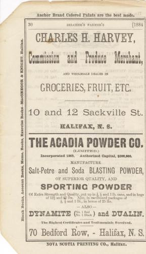 Acadia Powder Cd. Advertisement